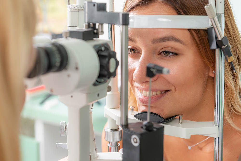 Woman Having an Eye Exam